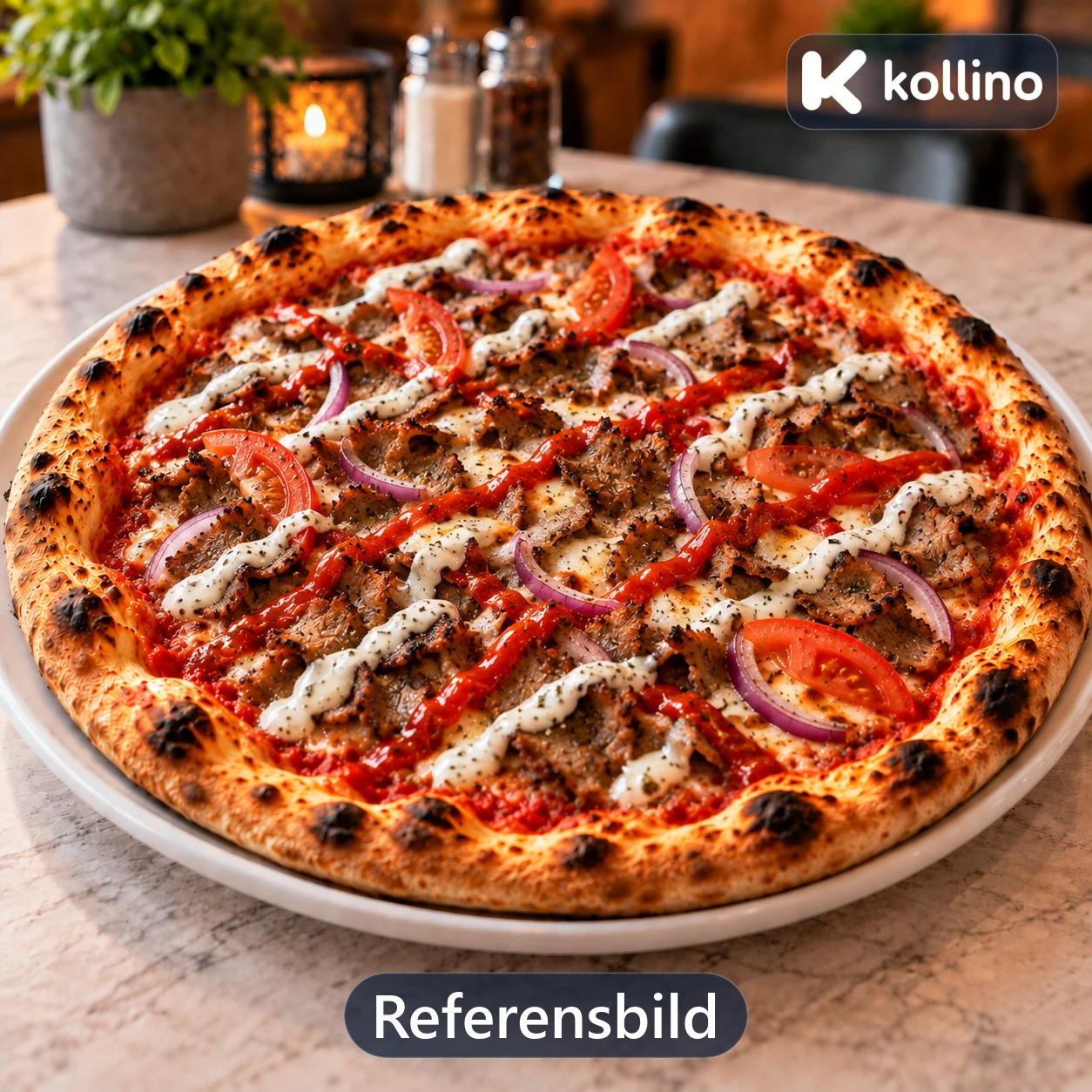 Gyros kebabpizza